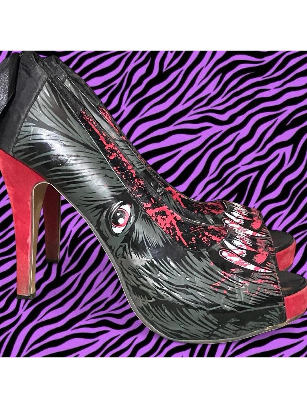 Iron Fist Wolf Beater peep toe platforms.